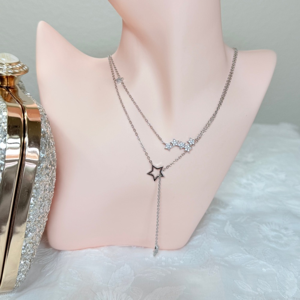 ⚜️ Silver Star Constellation Necklace - Picture 5 of 5